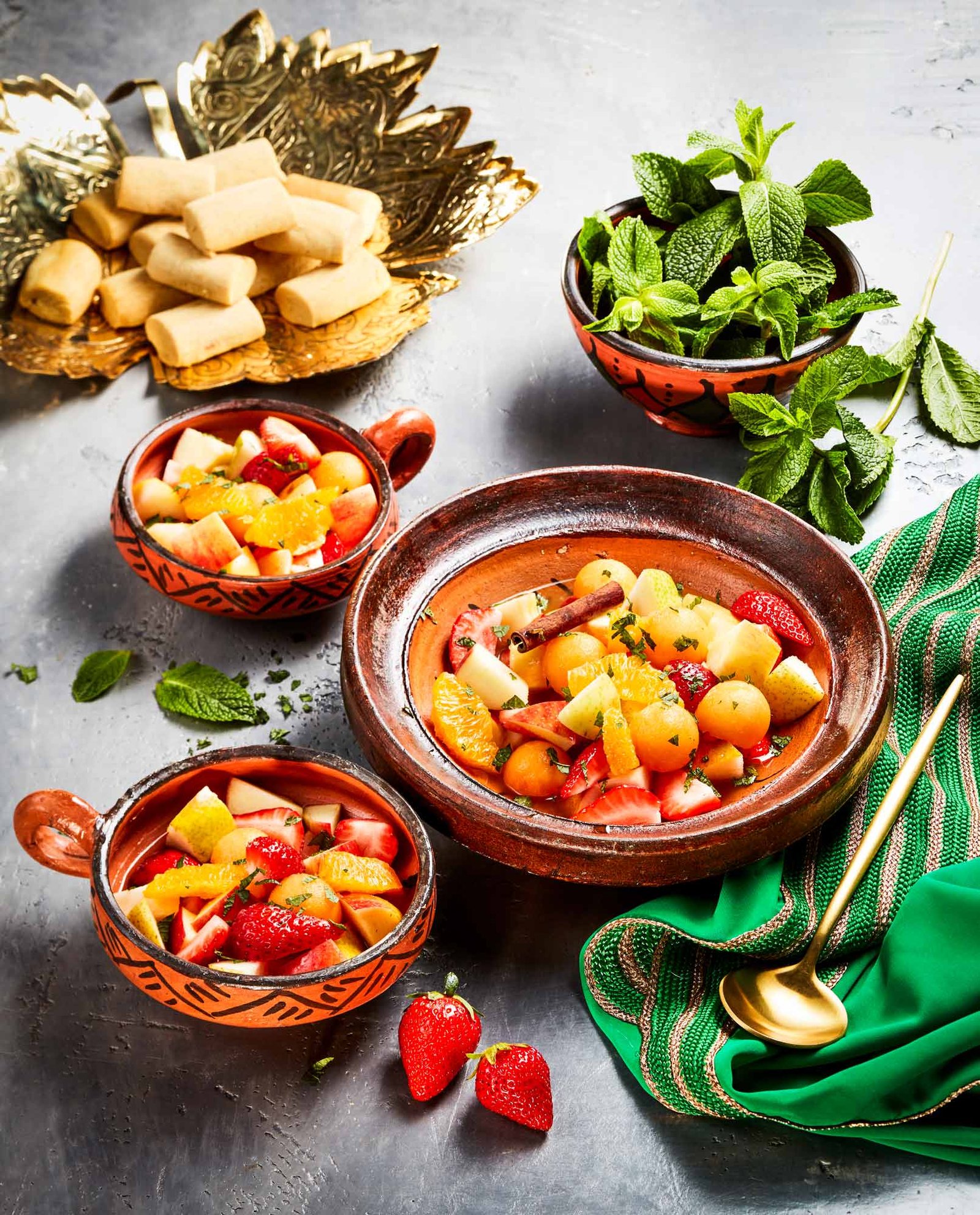 salade de fruits algériennes aux épices et à la menthe