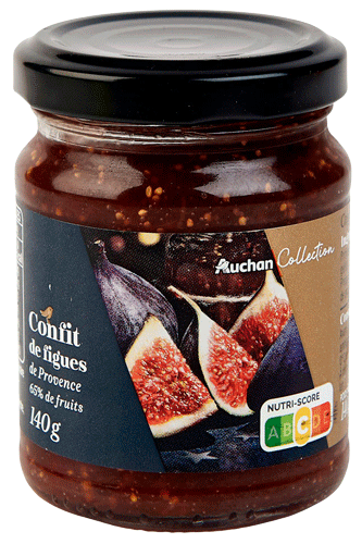 verrine de confit de figues pour les fetes, exemple de visuel produit par un photographe culinaire packaging