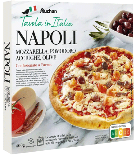 boite de pizza Napoli, exemple de photographie prise pour le packaging