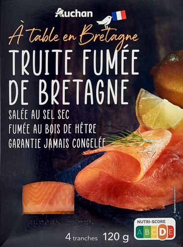 visuel de packaging alimentaire de truite fumée avec aneth et citron